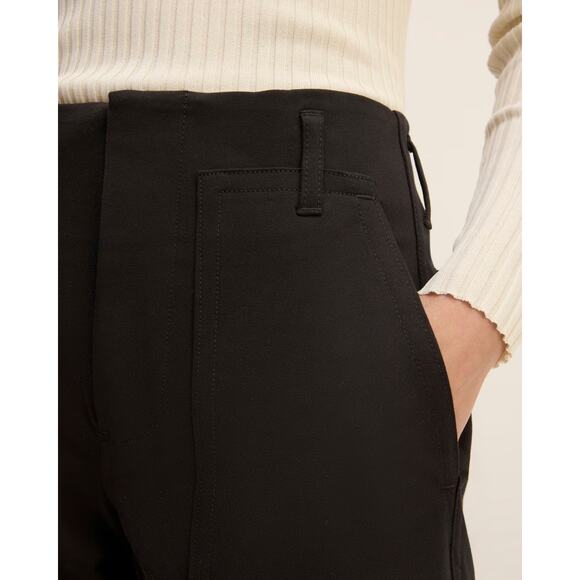 Everlane The Organic Utility Pant Mid Rise Straight Leg Navy Black Women 2 NWOT - Picture 3 of 13